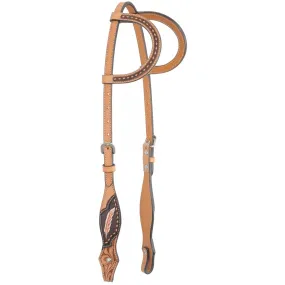 Country Legend Gator & Feather Two Ear Headstall