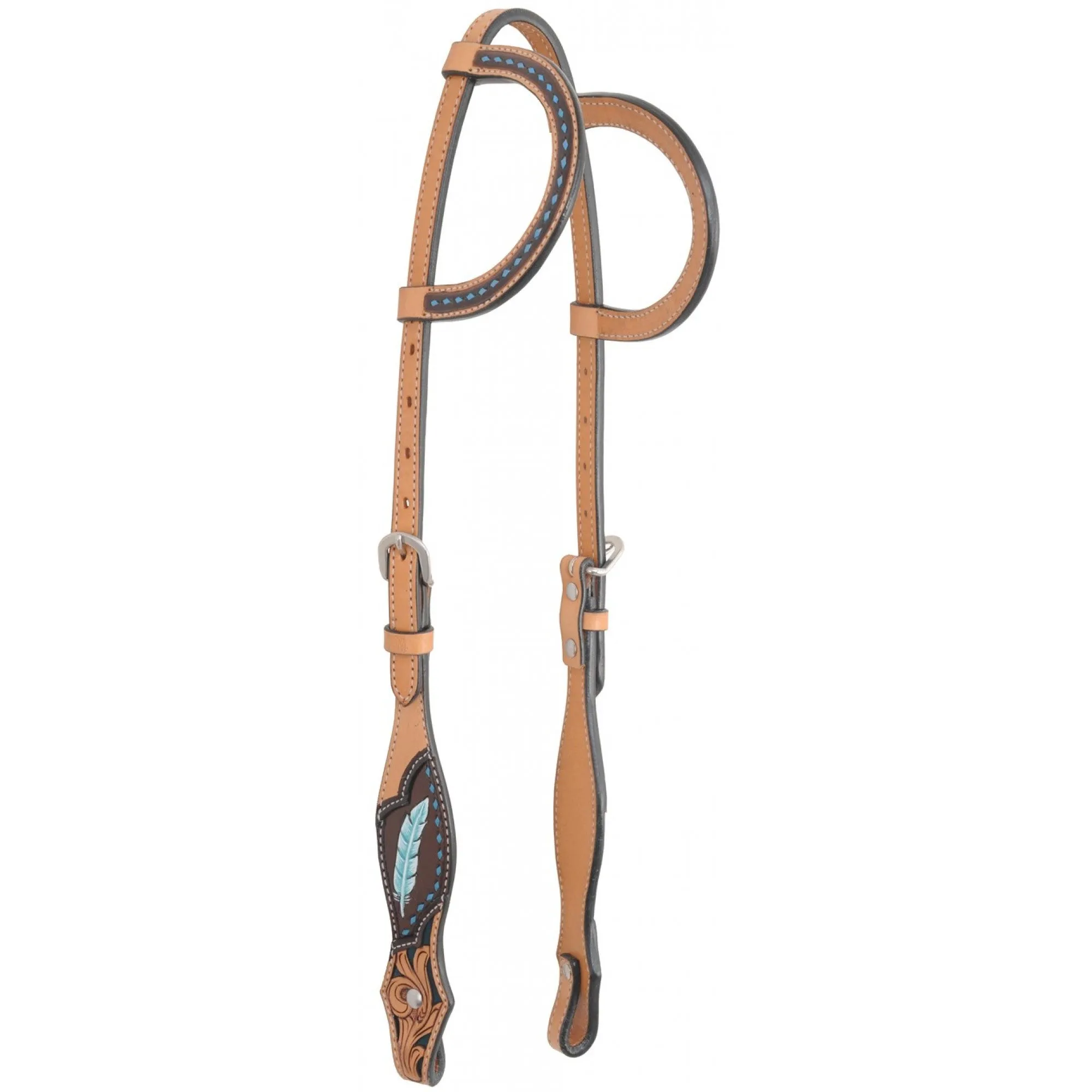 Country Legend Gator & Feather Two Ear Headstall