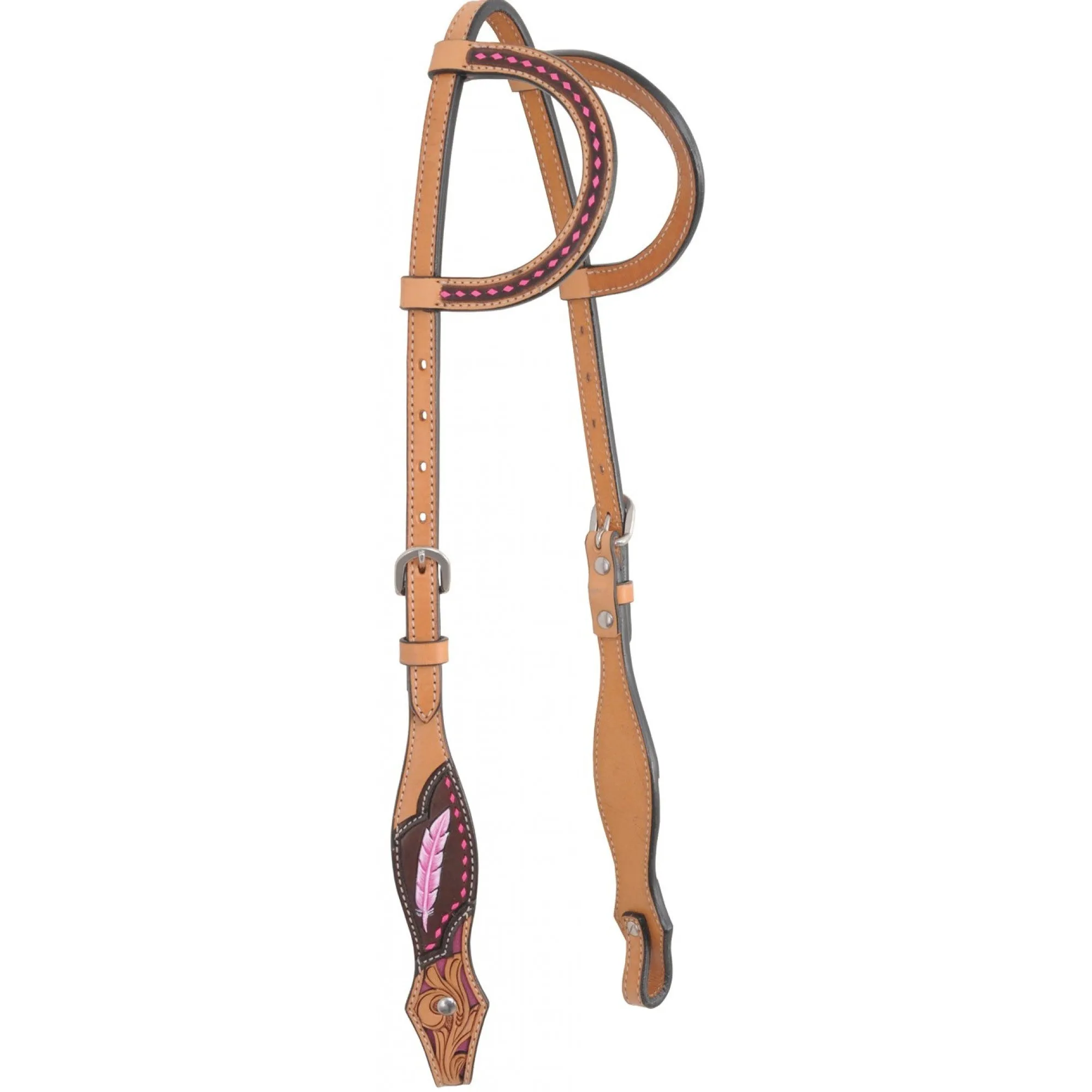 Country Legend Gator & Feather Two Ear Headstall