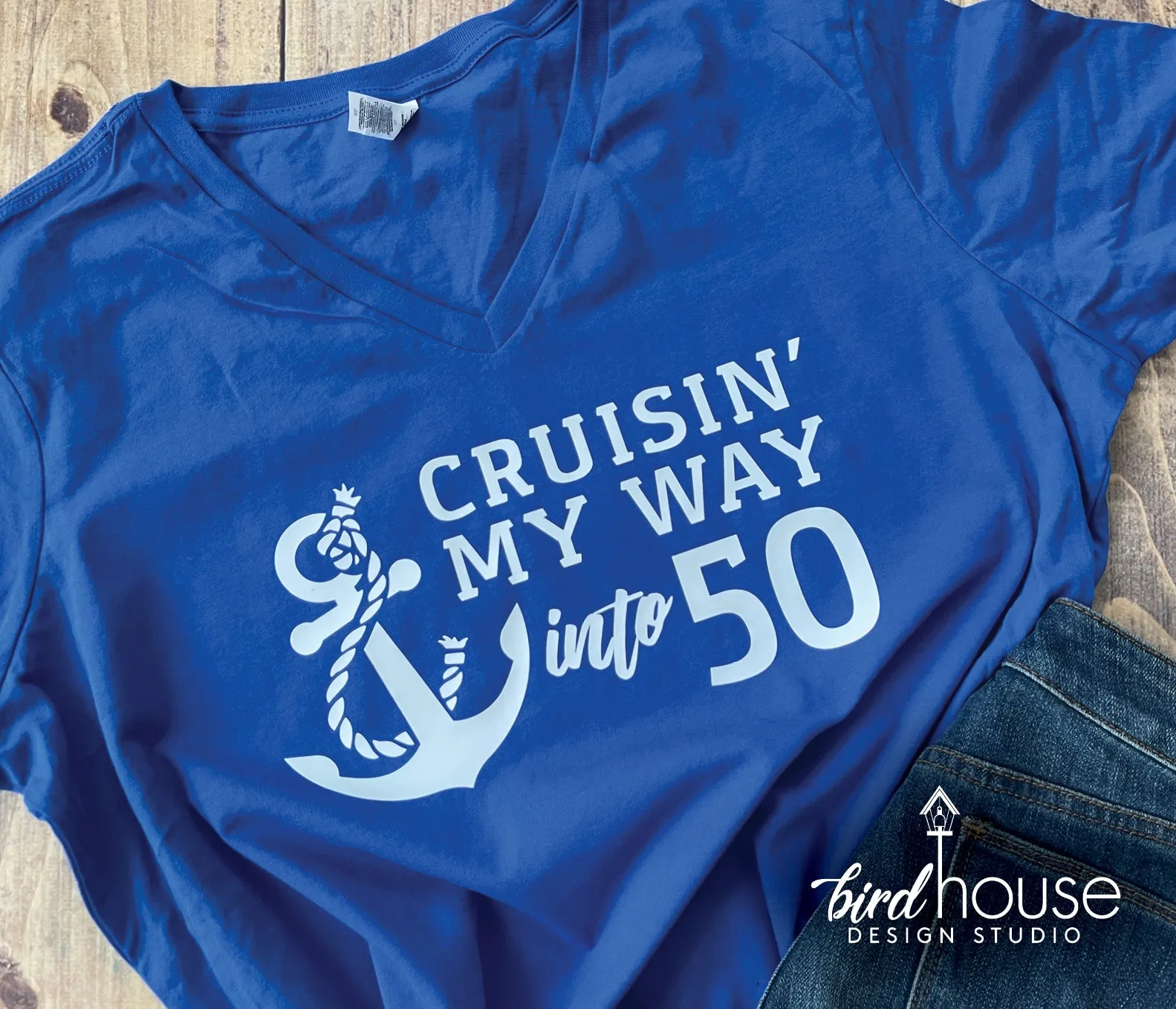 Cruisin' my way into my Birthday Cruise Shirt, Personalized with ANY AGE, Cruising