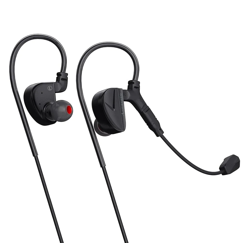 CVJ Assassin 10mm DD   1 BA   1 New Vibration Driver Unit Gaming IEMs