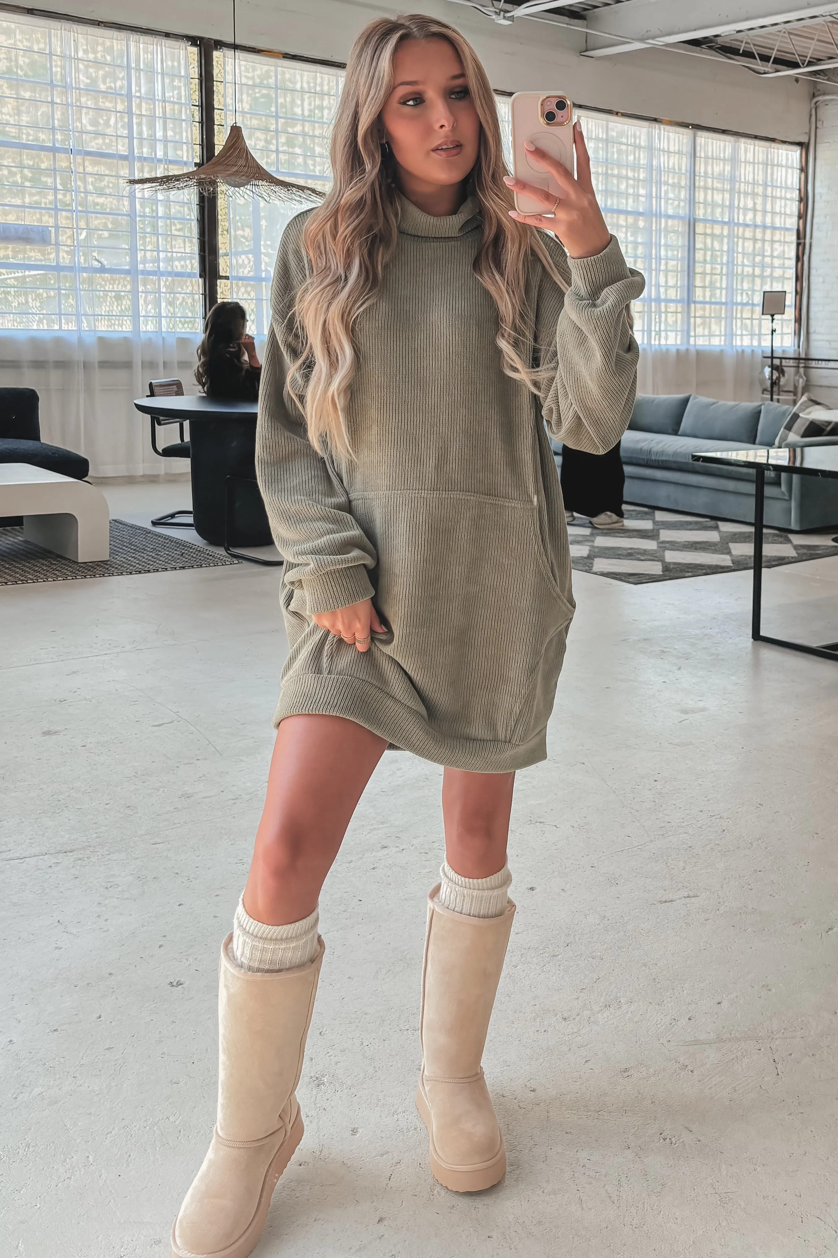 DEAL Sweet Sweet Ribbed Soft  Sweater Dress
