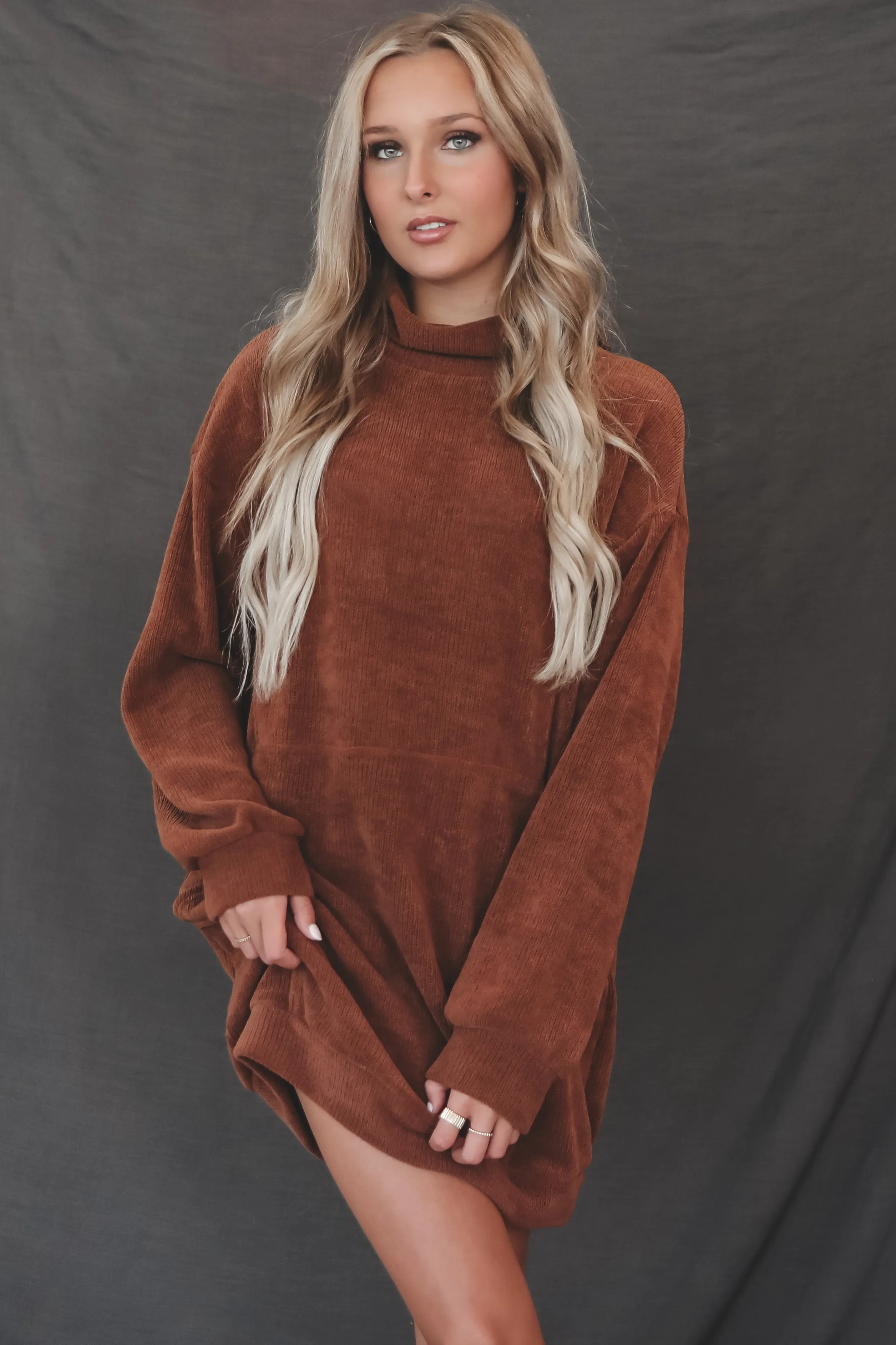 DEAL Sweet Sweet Ribbed Soft  Sweater Dress