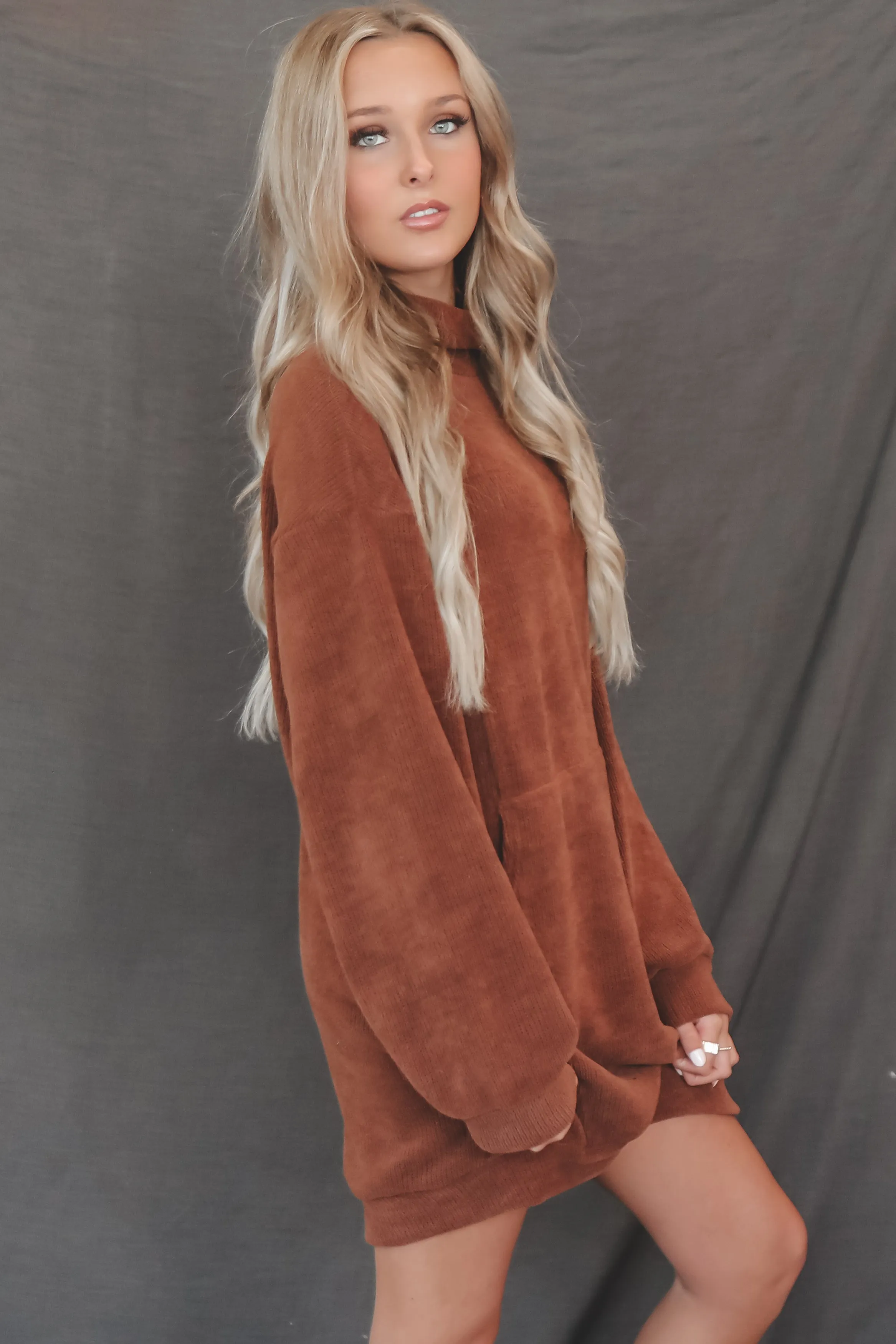 DEAL Sweet Sweet Ribbed Soft  Sweater Dress