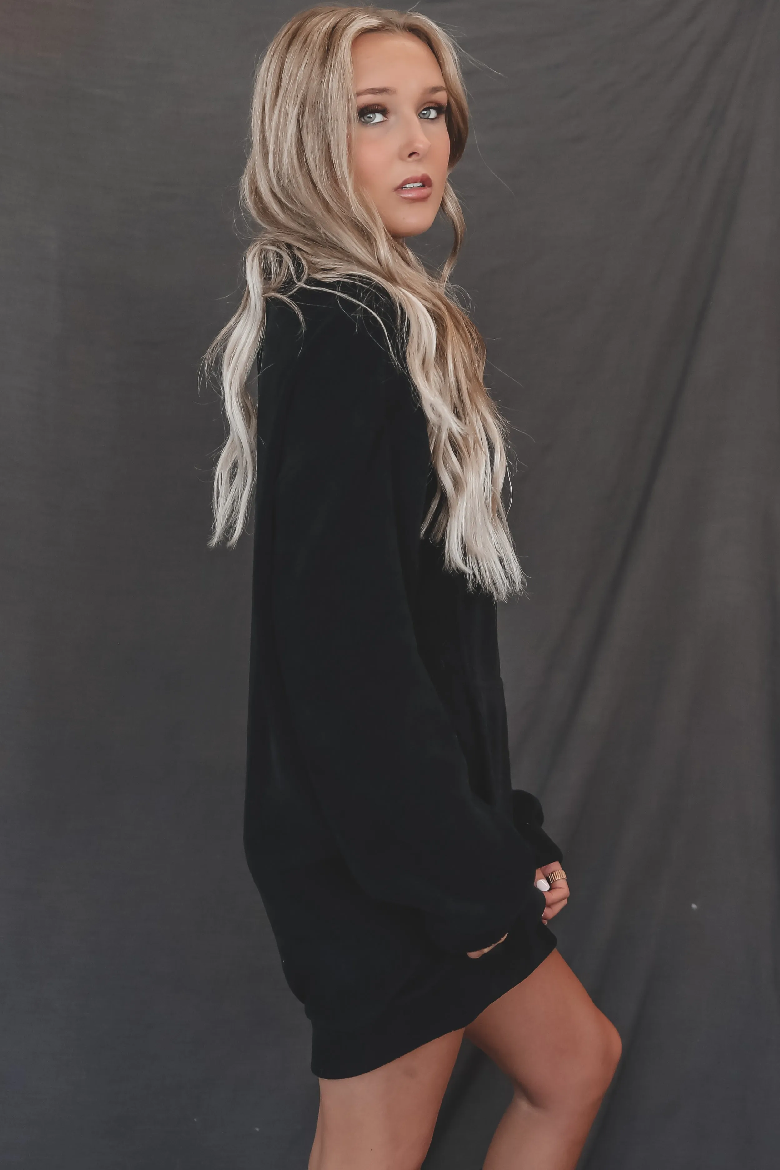 DEAL Sweet Sweet Ribbed Soft  Sweater Dress