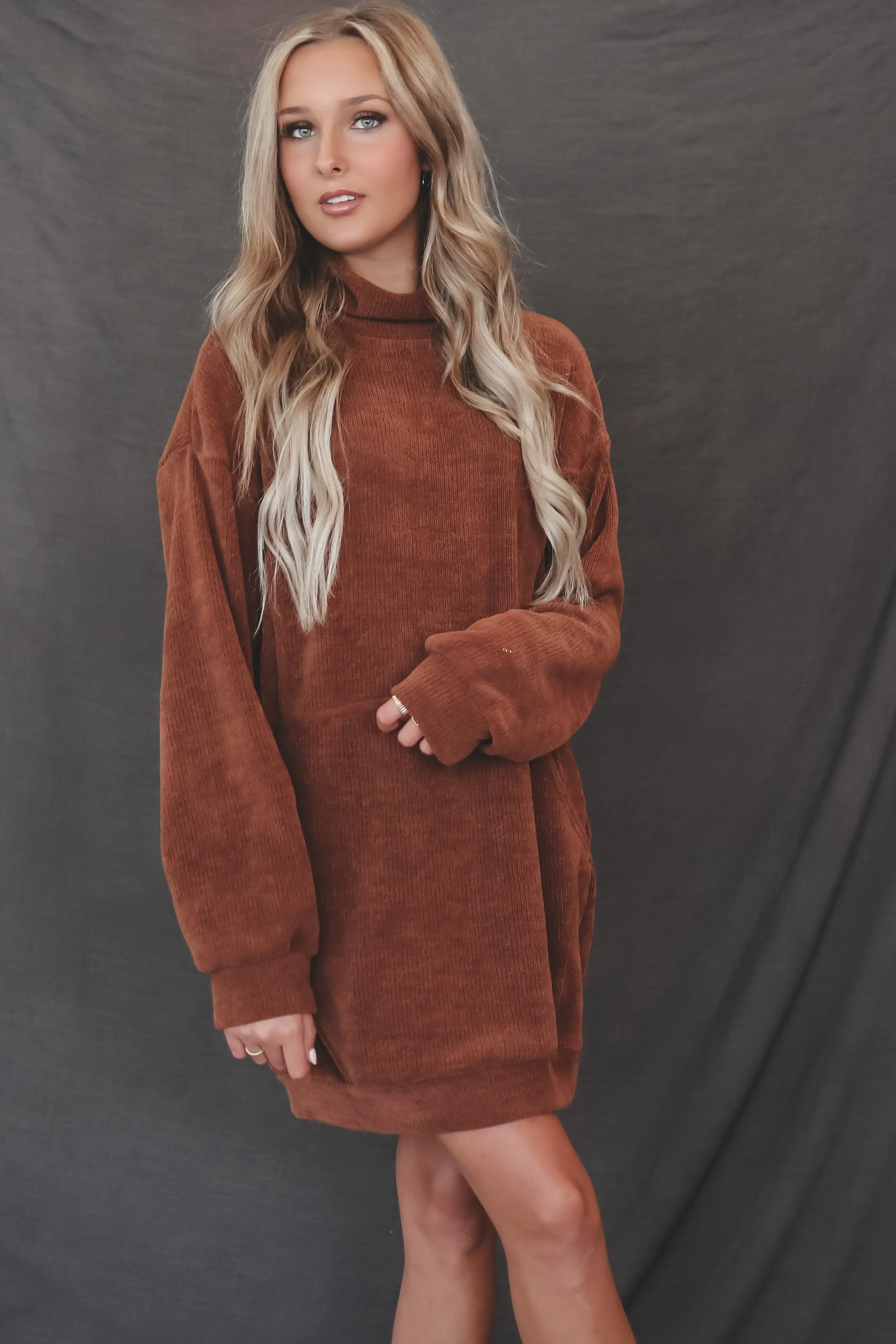DEAL Sweet Sweet Ribbed Soft  Sweater Dress