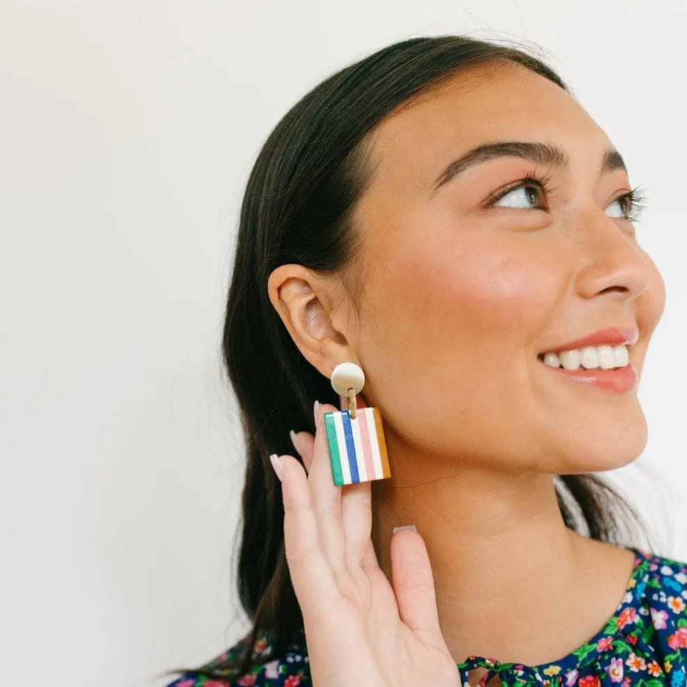Desert Stripe Block Dangles