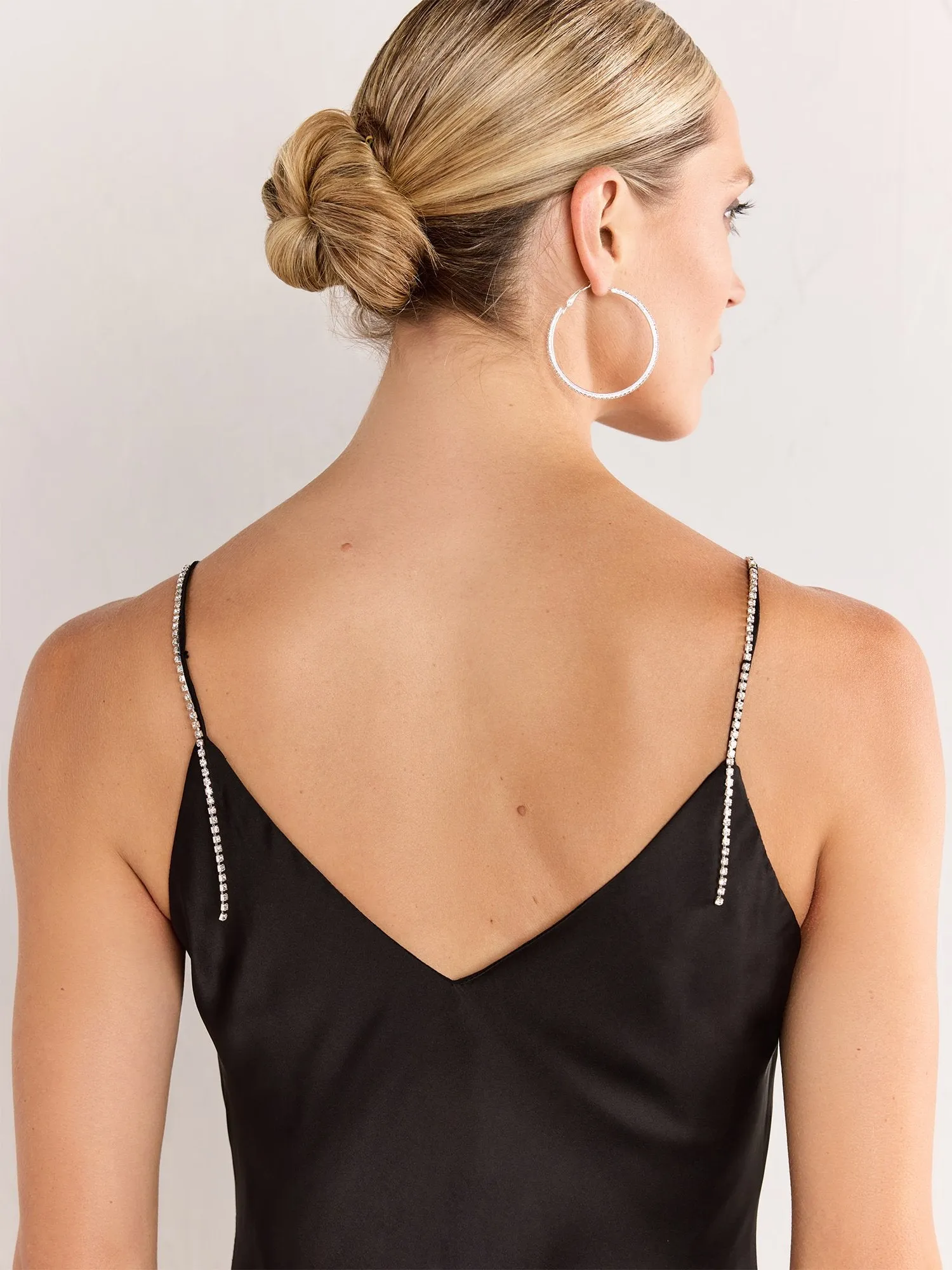 Diamante Strap Maxi Slip Dress - Mustard Seed