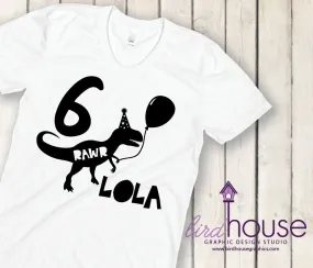 Dinosaur Personalized Birthday Boy or Girl Shirt, Funny Shirt, Personalized, Any Color, Customize, Gift