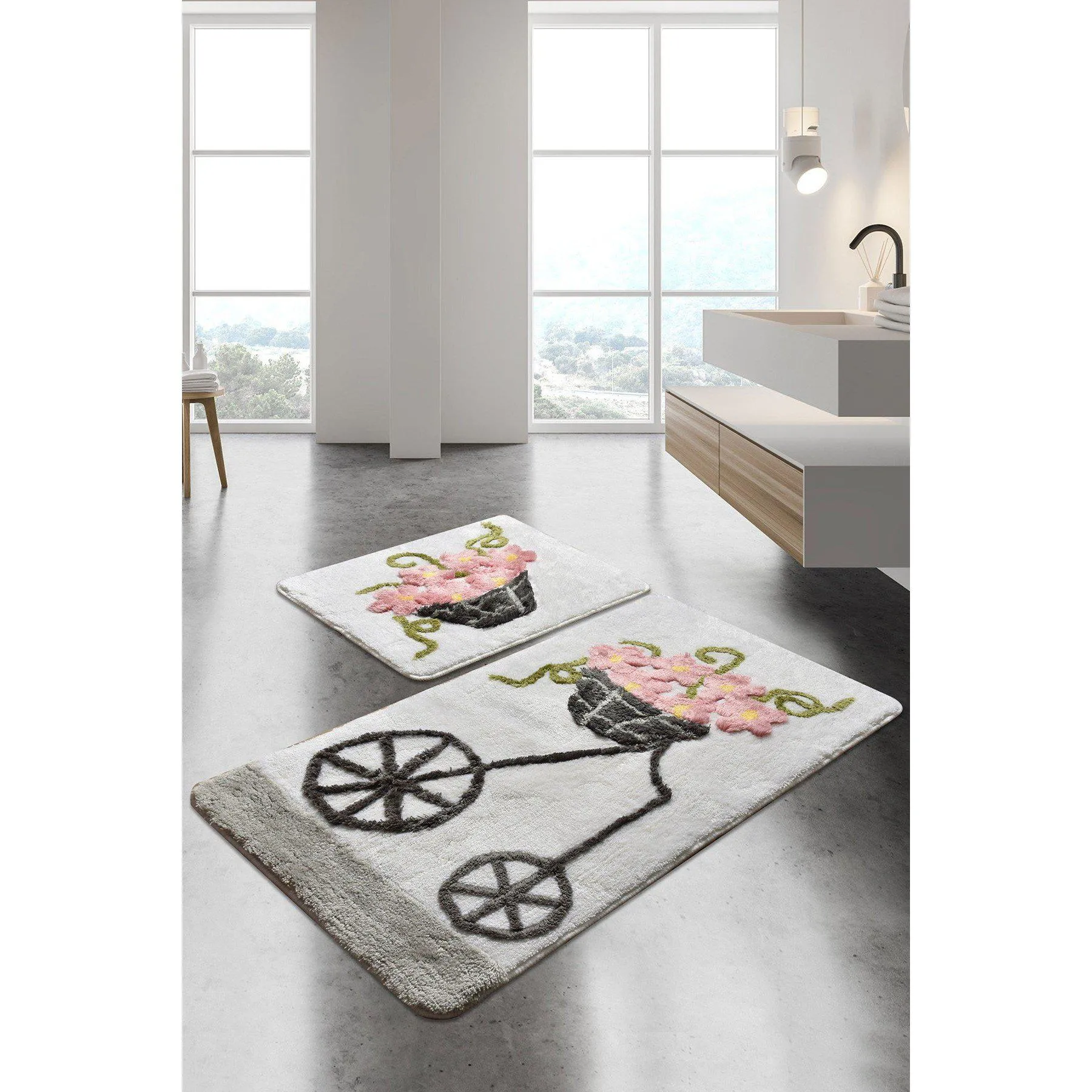 Dore Pink  Bath Mat