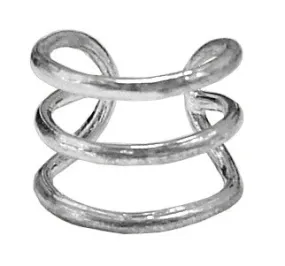 Ear Cuff Triple Strander - Silver