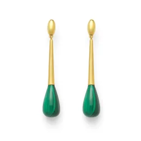 Ear Pendants Malachite