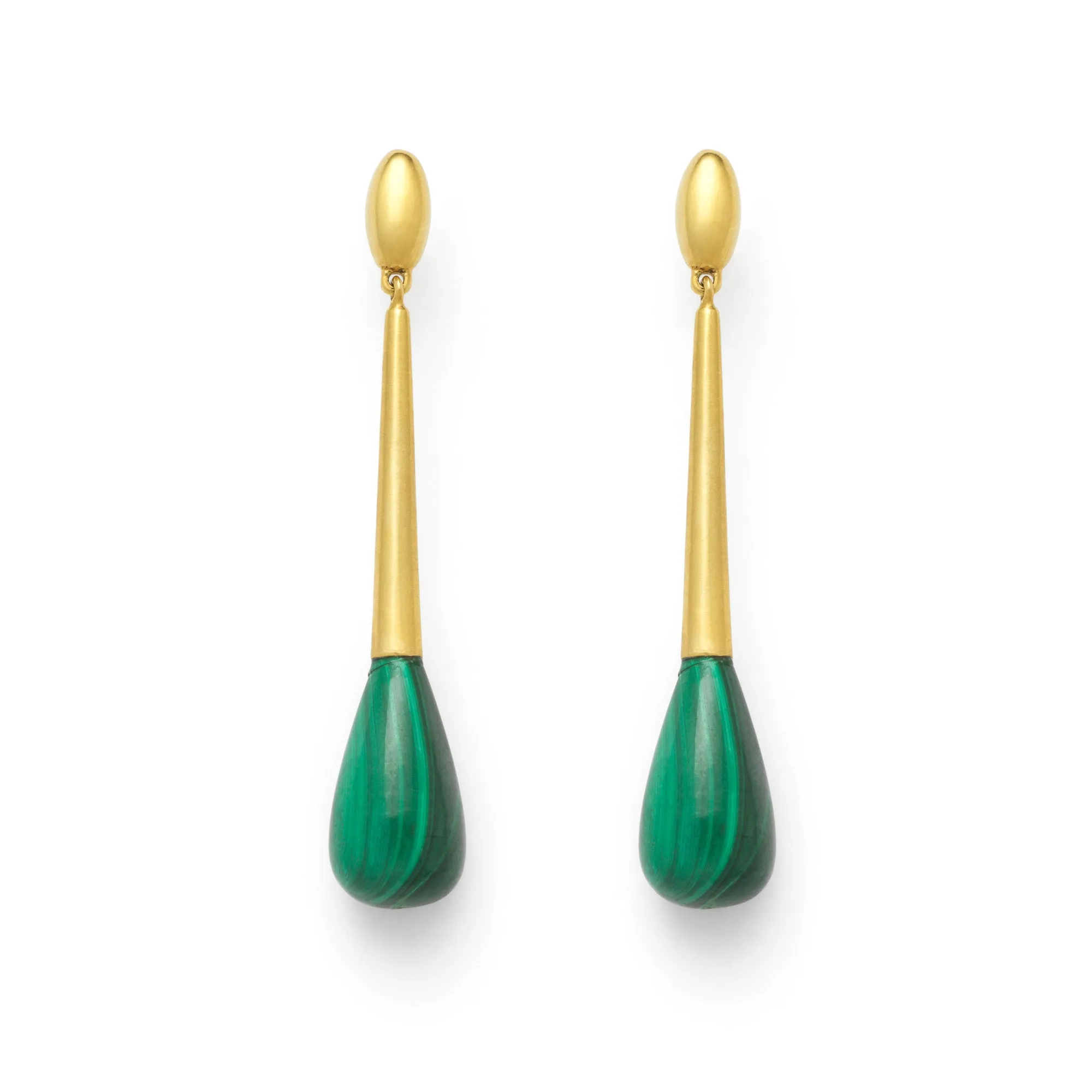 Ear Pendants Malachite