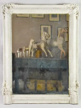 Early 19th Century French mirror with beige ribbed frame 28¼" x 36½"