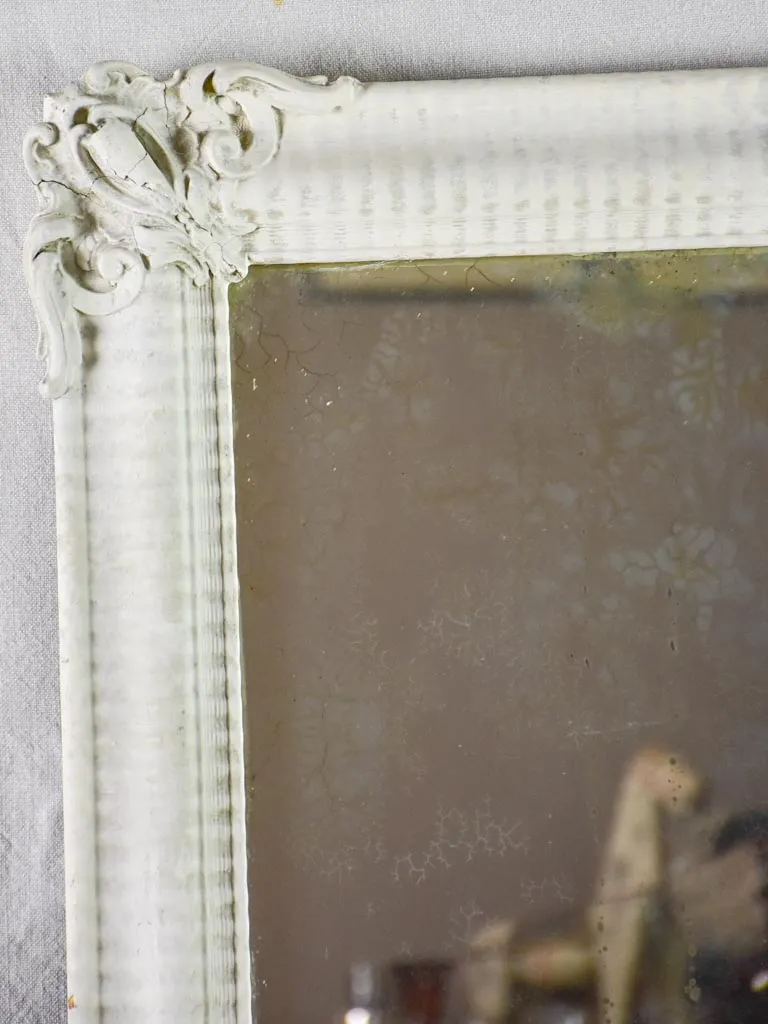 Early 19th Century French mirror with beige ribbed frame 28¼" x 36½"