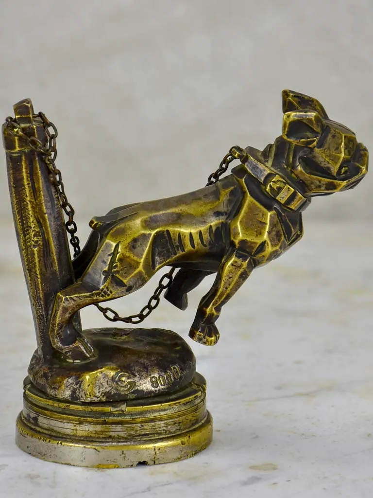 Early 20th Century bronze car mascot - bulldog