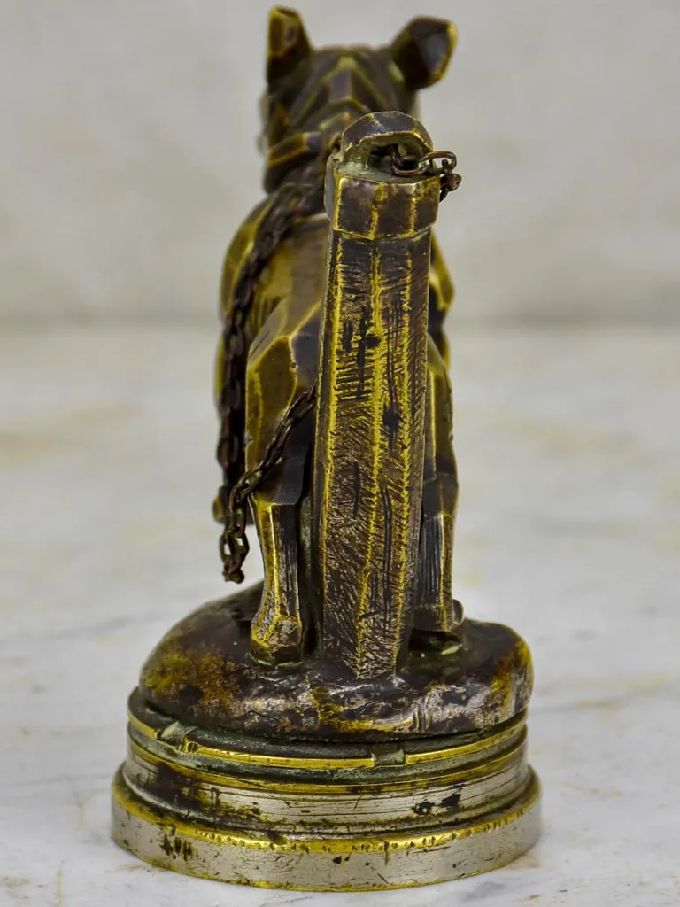 Early 20th Century bronze car mascot - bulldog