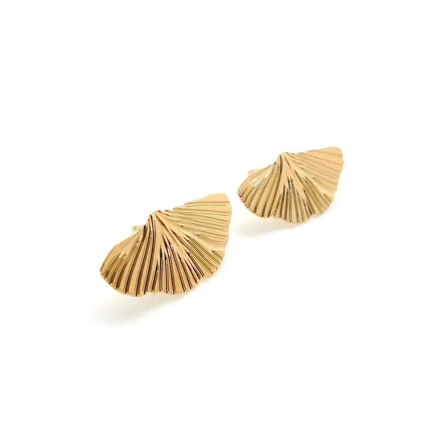 Earrings - Gingko Studs Small