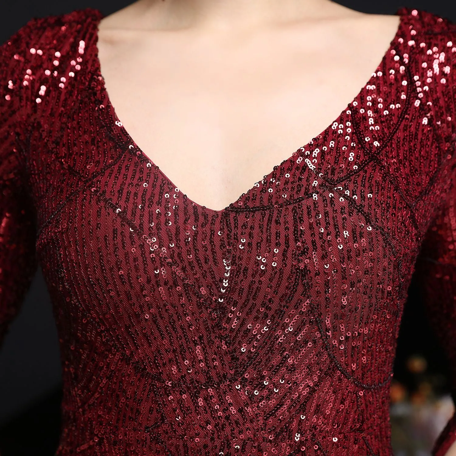 Electra-18576-Sequin Long Formal Gown