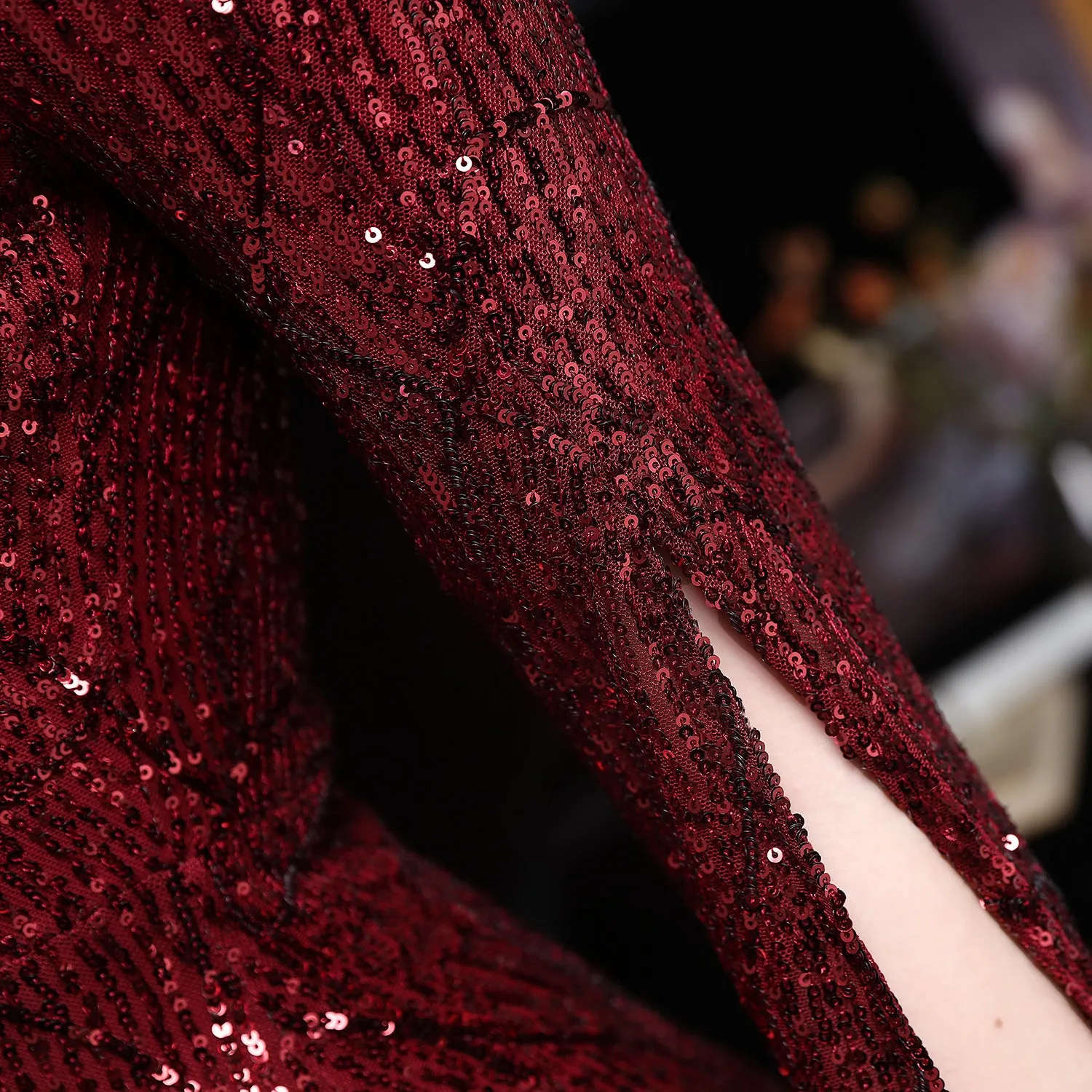 Electra-18576-Sequin Long Formal Gown