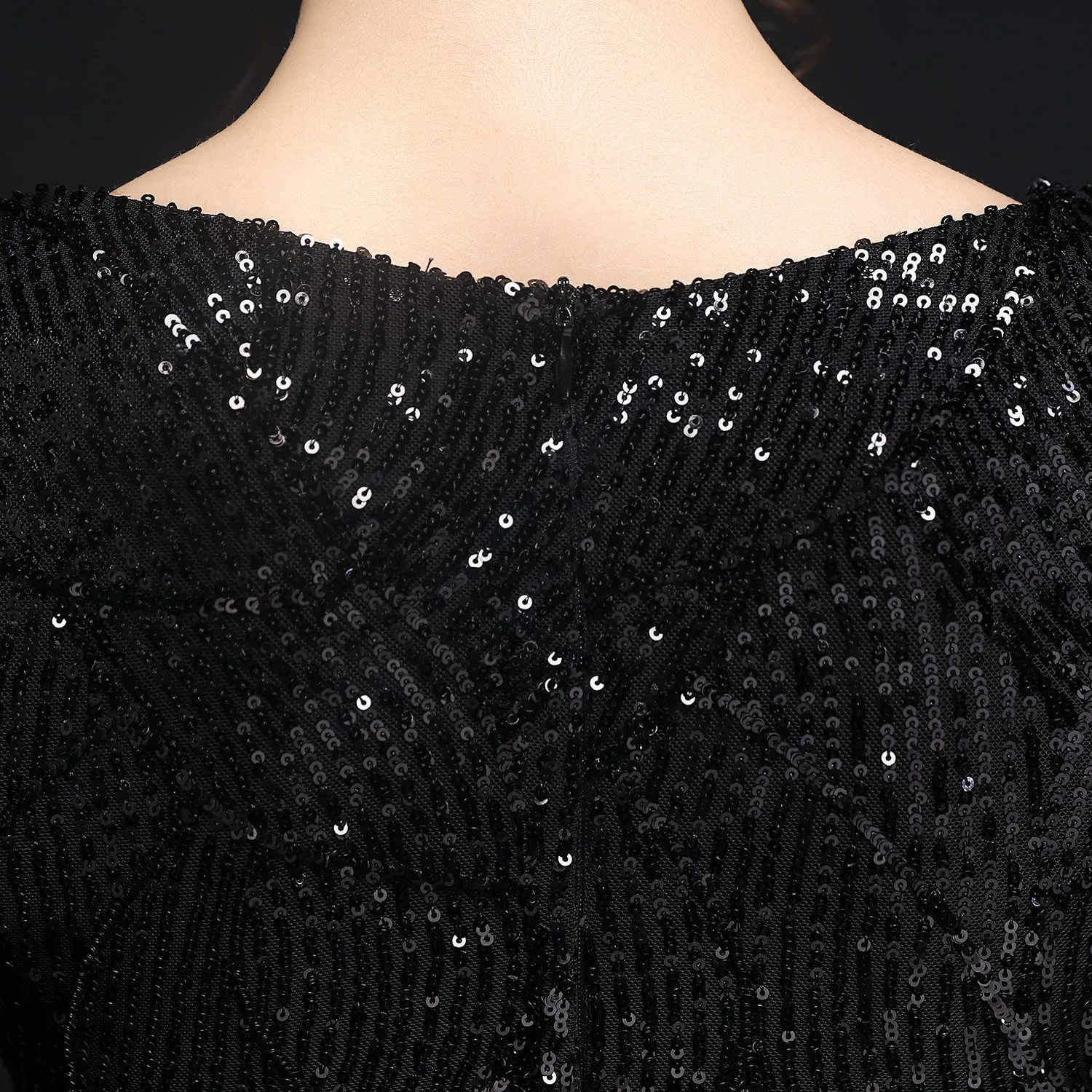 Electra-18576-Sequin Long Formal Gown