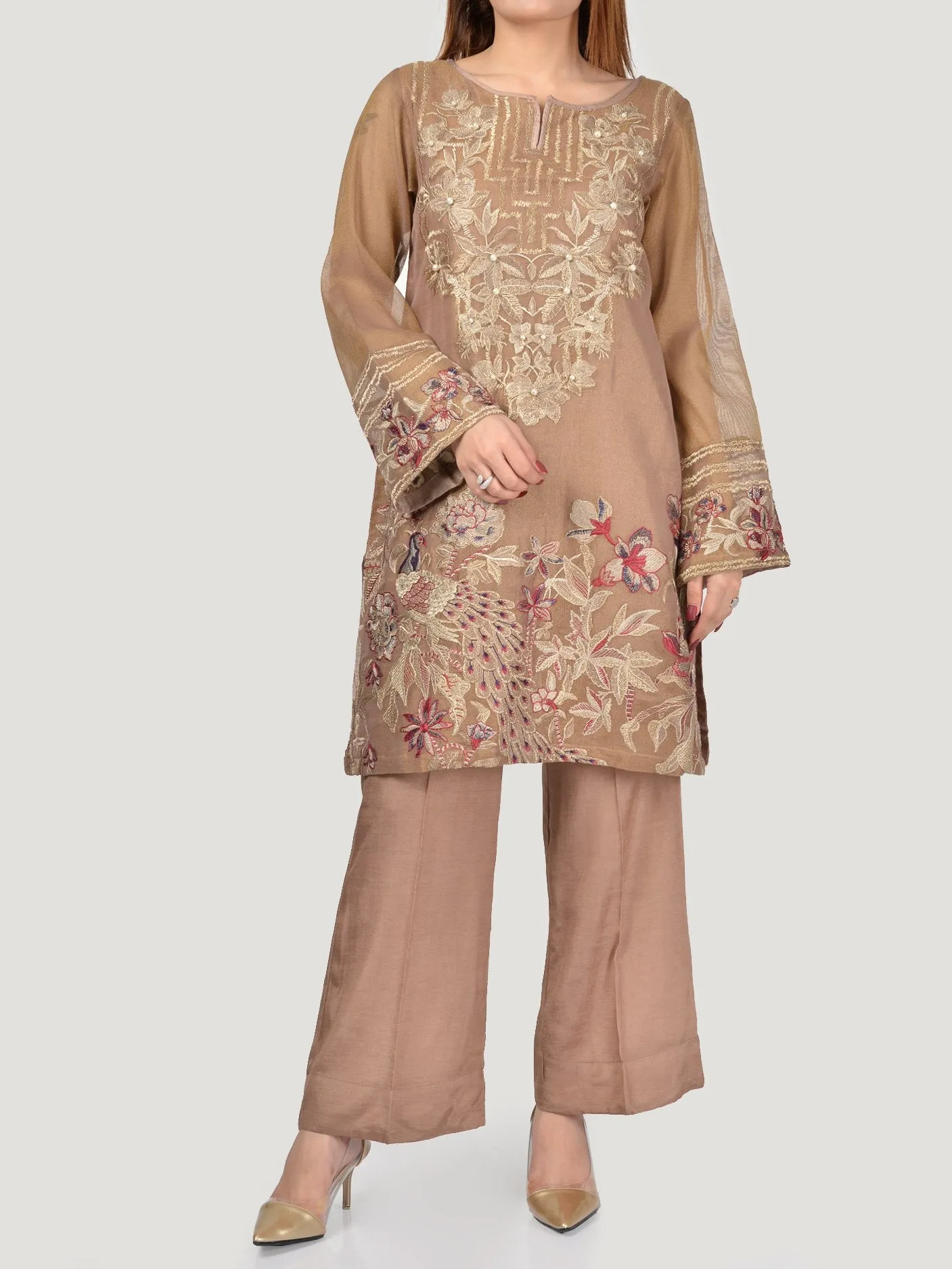 Embroidered Net Suit
