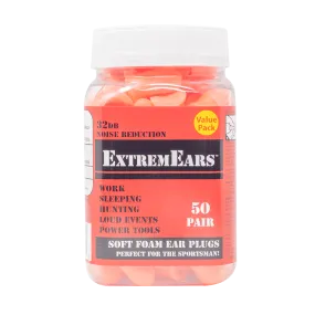 ExtremEars Premium Soft Foam Ear Plugs – 50 pairs