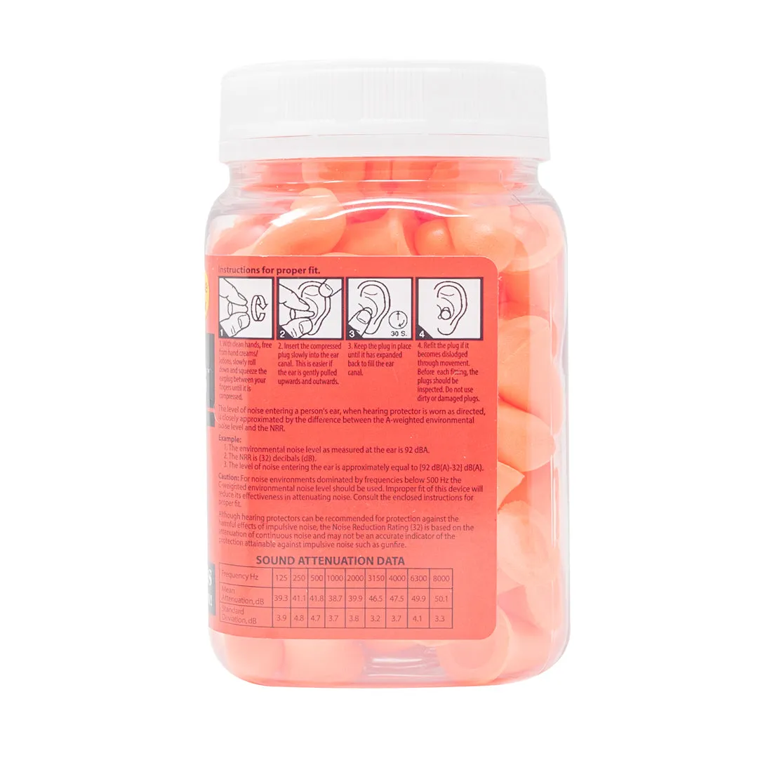 ExtremEars Premium Soft Foam Ear Plugs – 50 pairs