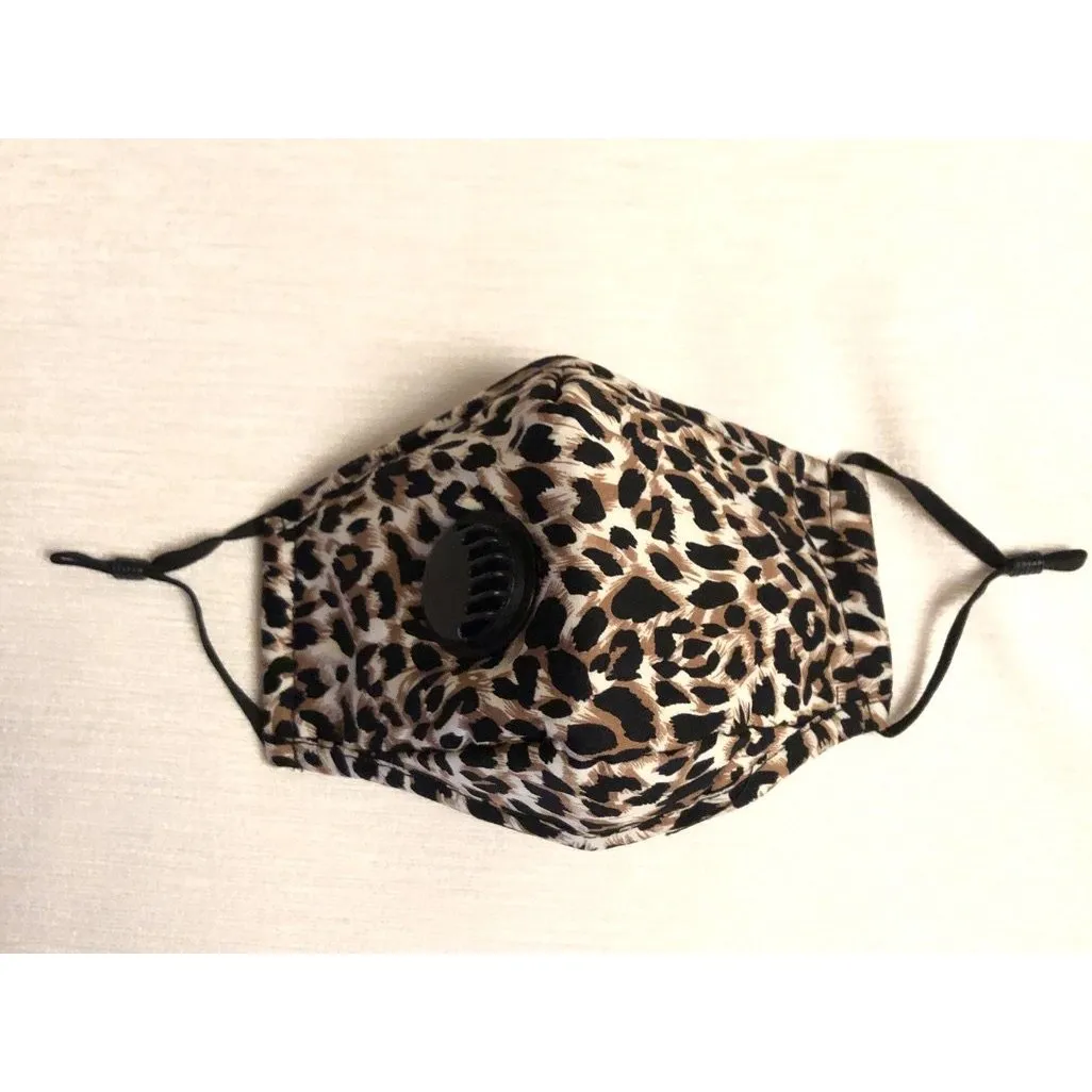 Face Mask Filter Leopard Beige