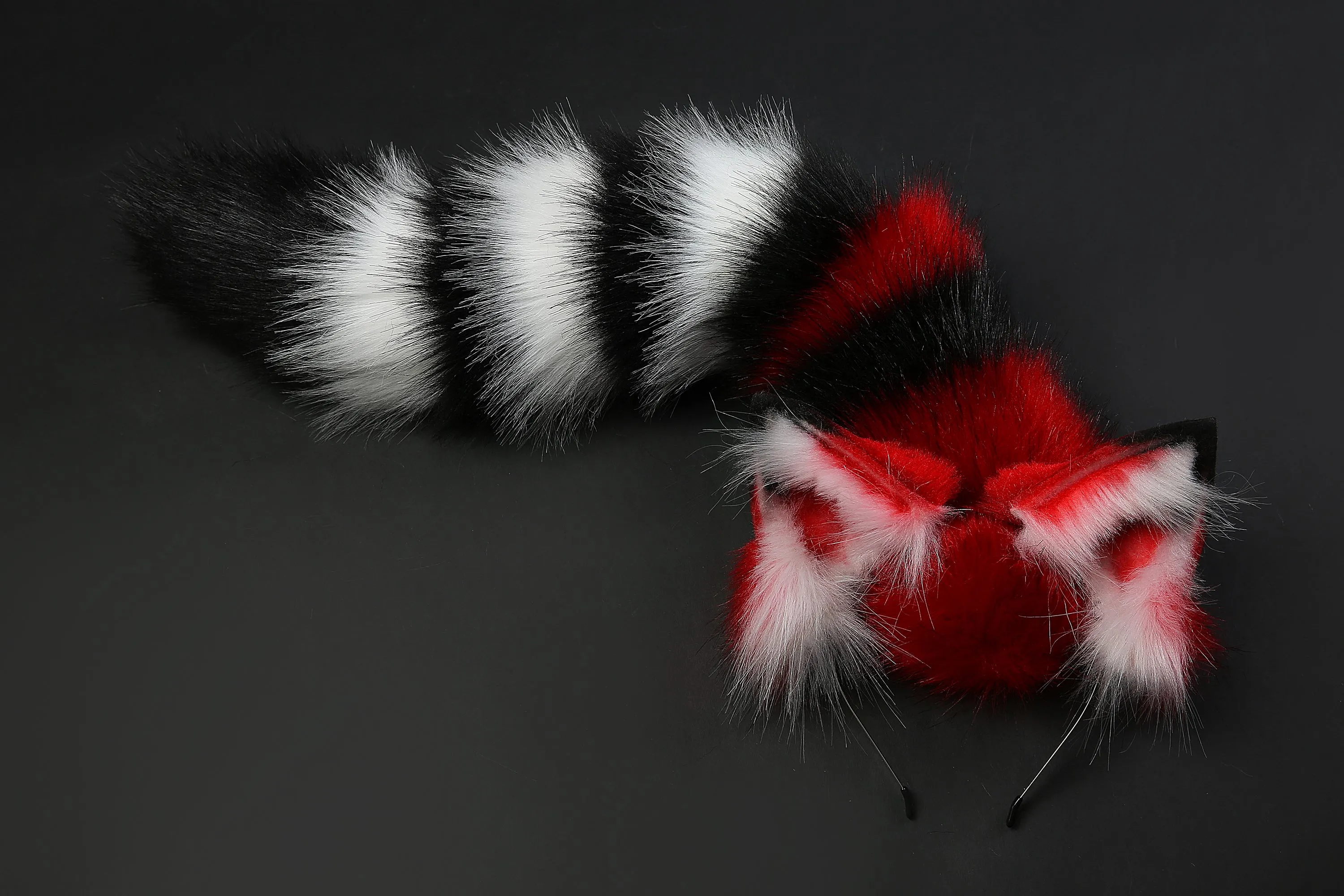 faux fur fox ear and tail plug set wolf ear and tail plug set petplay ear and tail butt plug cat ear and tail cosplay - kittenplay -mature