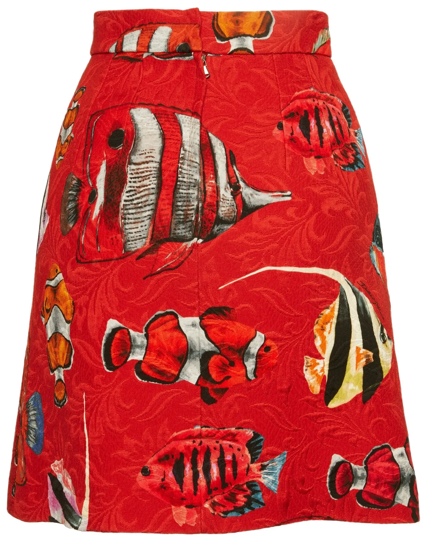 Fish Print Jacket & Mini Skirt Set