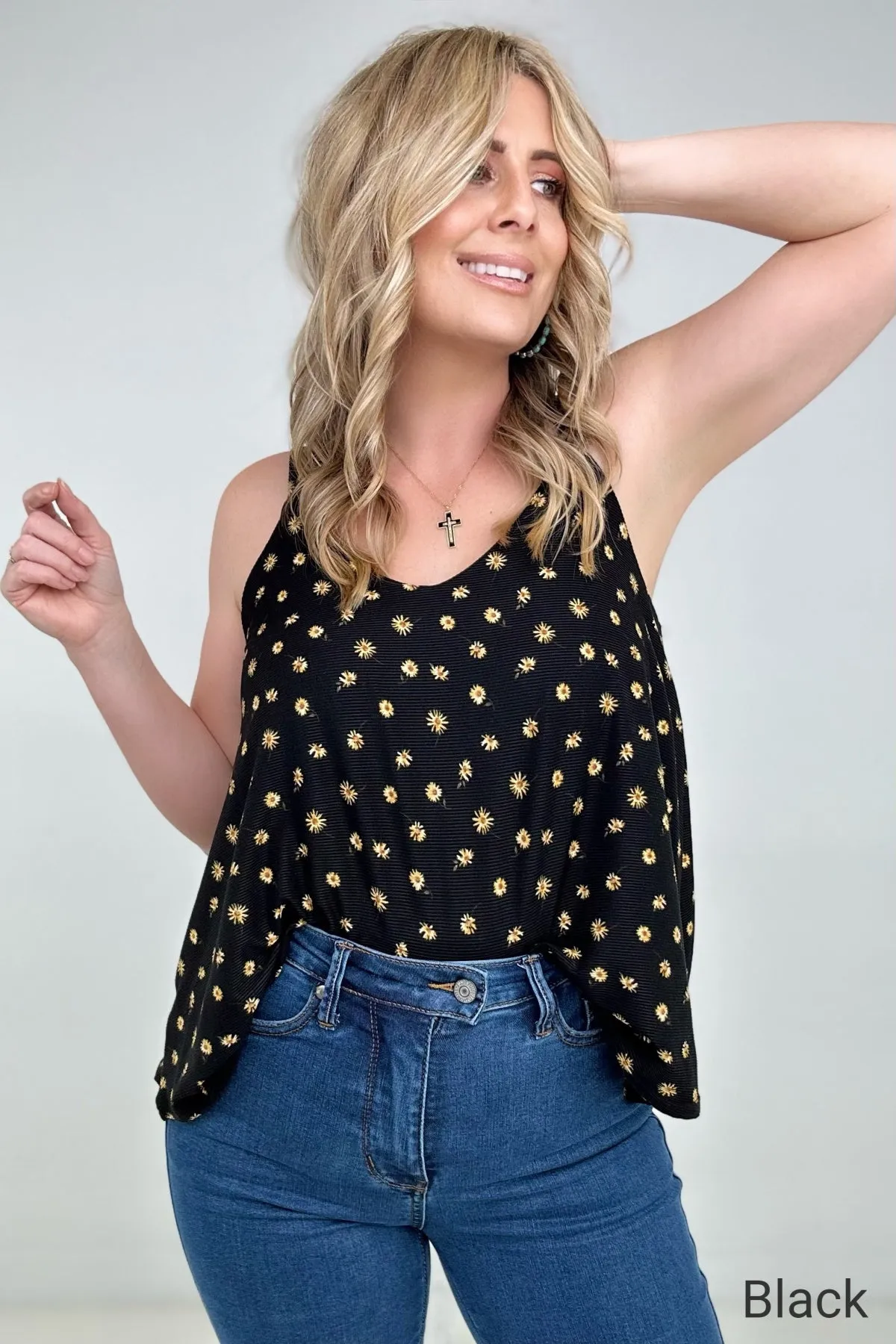 Floral Print Spaghetti Strap Top - Multiple Colors