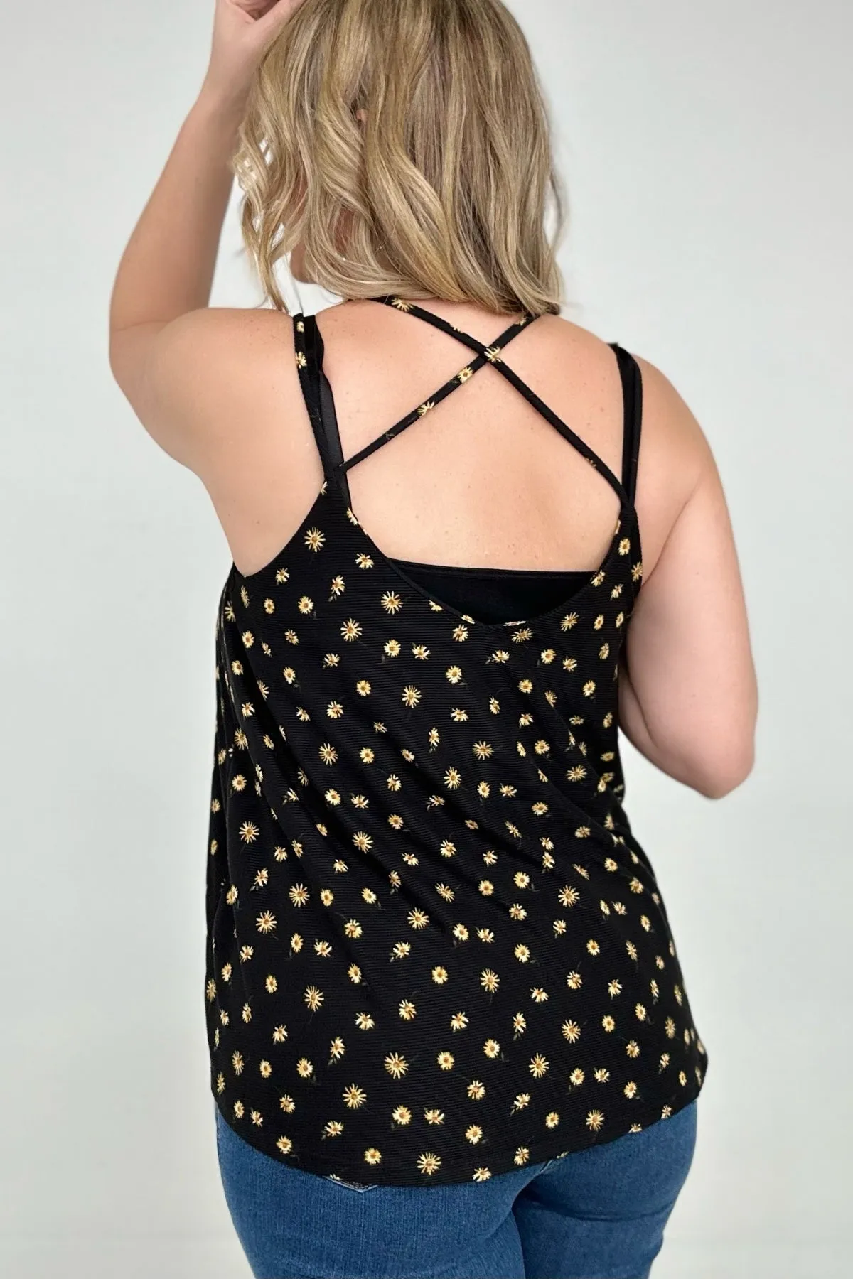 Floral Print Spaghetti Strap Top - Multiple Colors