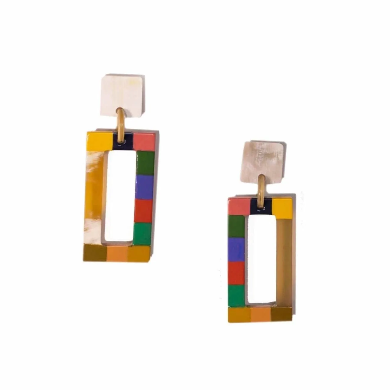 Gem Colorblock Earrings