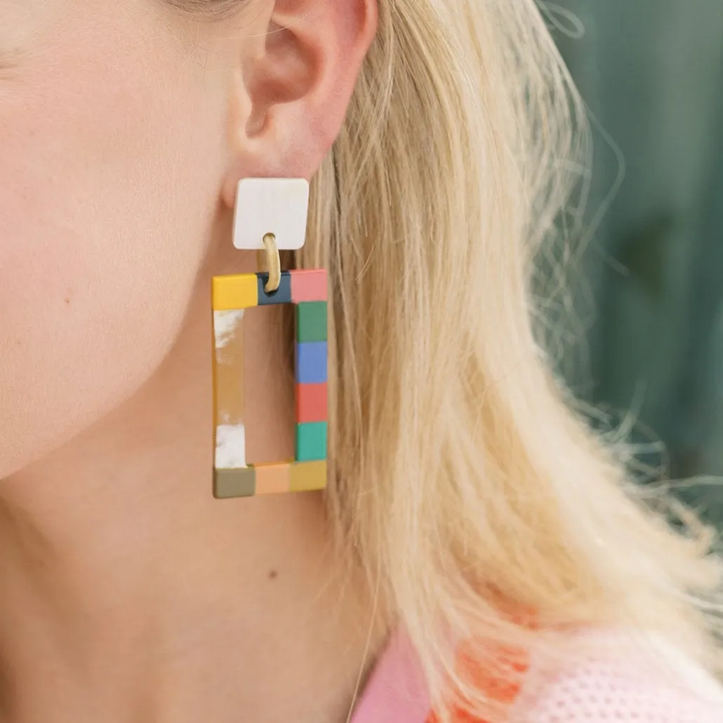 Gem Colorblock Earrings