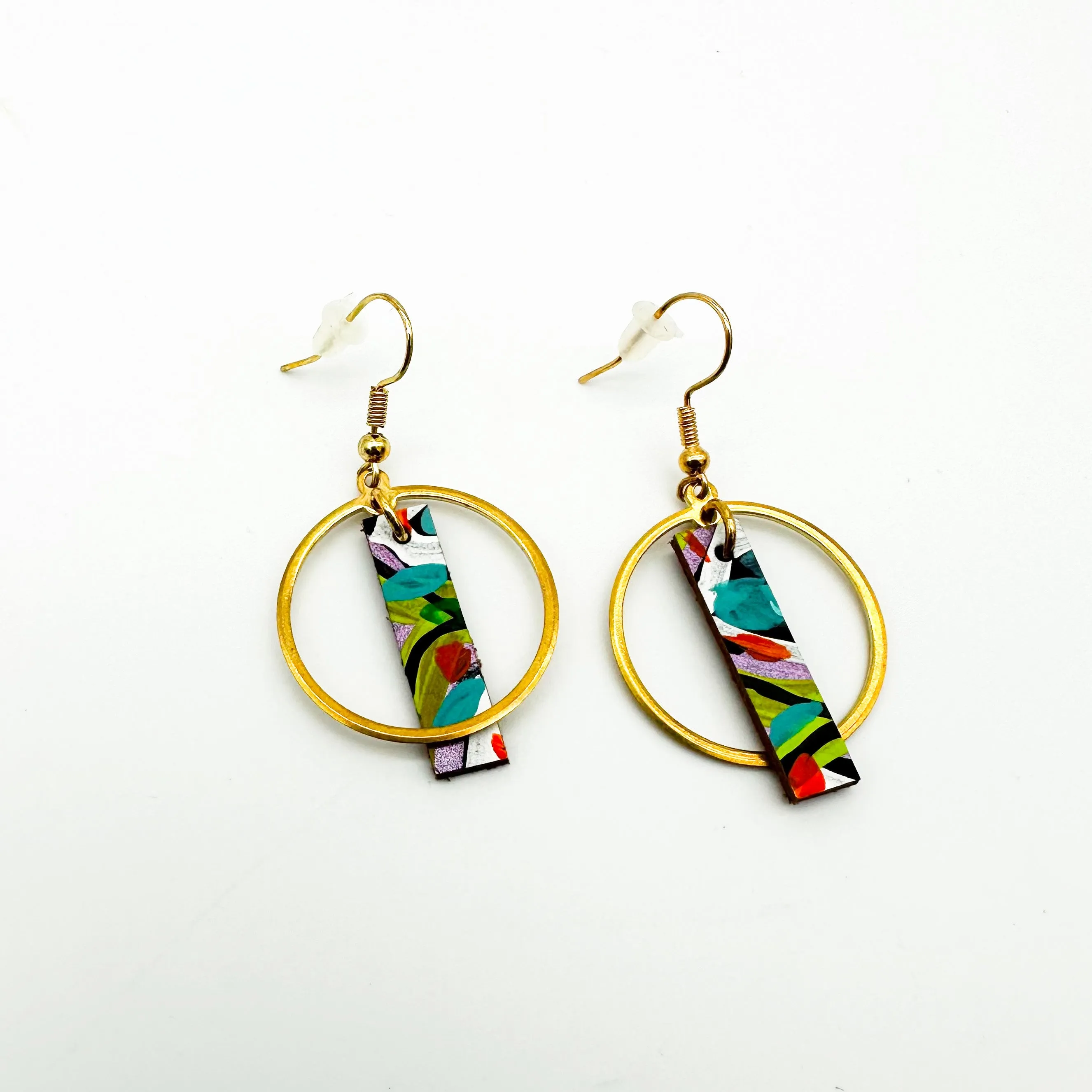 Geometric Leather Earrings