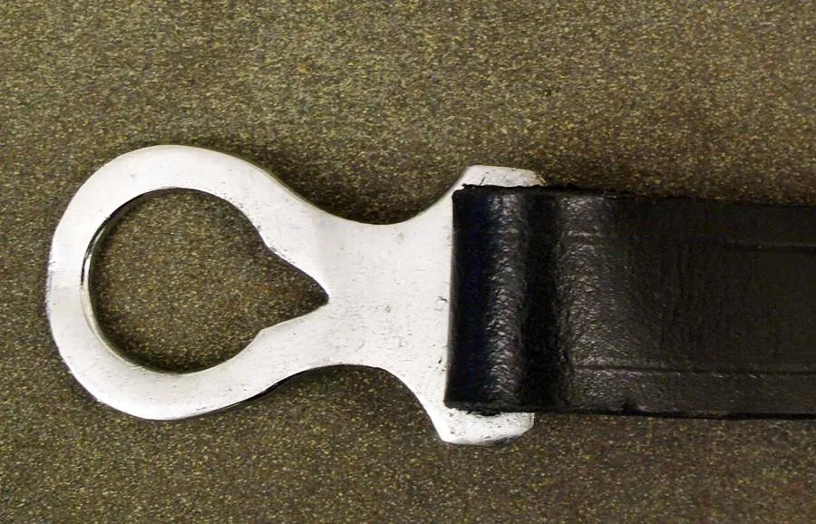 German WWI Picklehaulben Leather Chin Strap Assembly