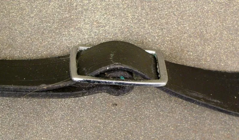 German WWI Picklehaulben Leather Chin Strap Assembly