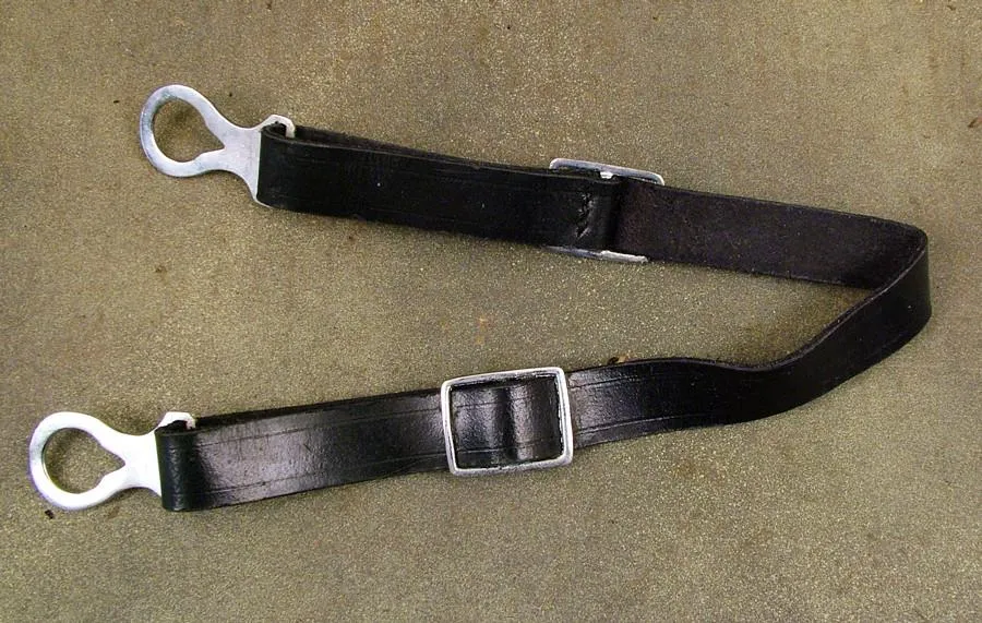 German WWI Picklehaulben Leather Chin Strap Assembly