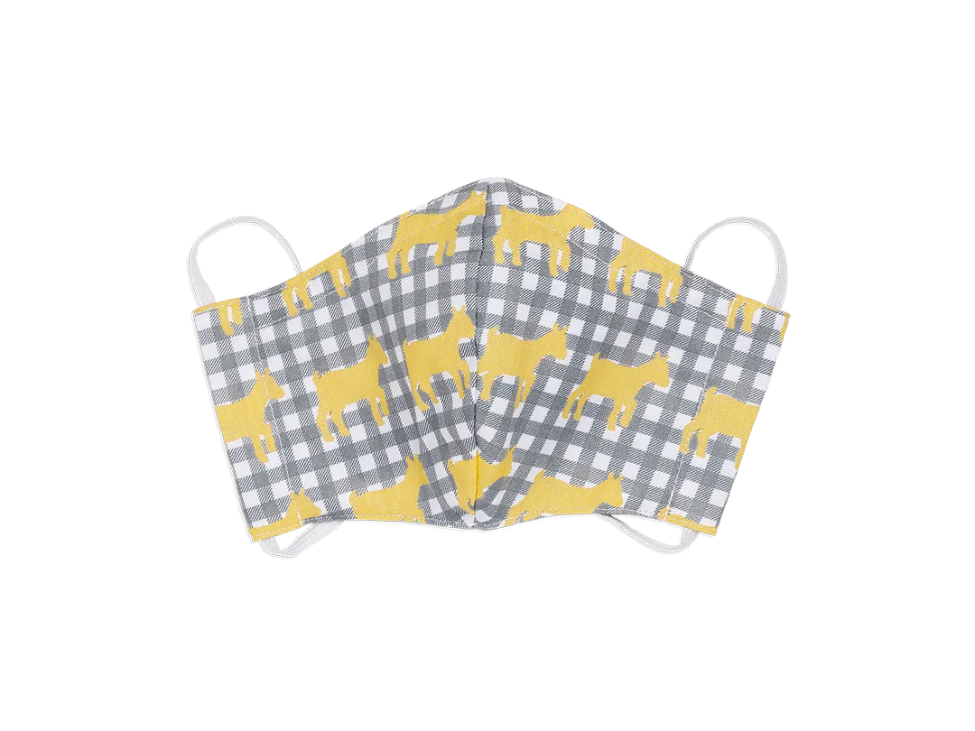 Gingham Goat Face Mask