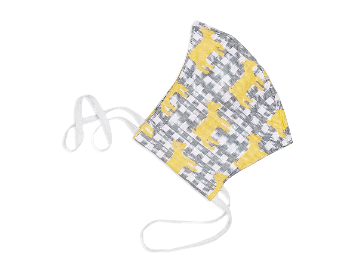 Gingham Goat Face Mask