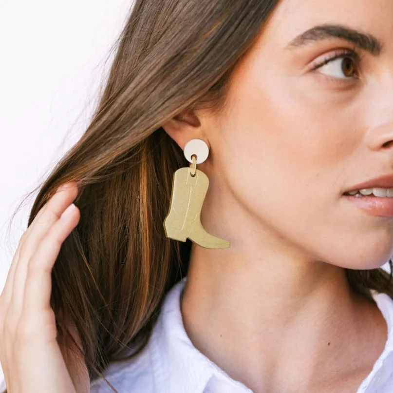 Gold Boot Dangles