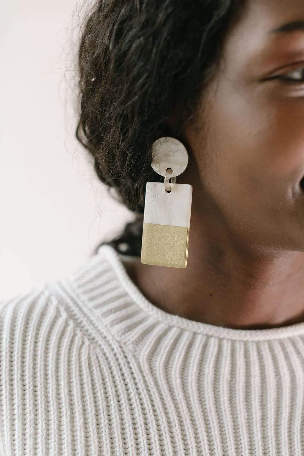Gold Dipped Statement Earrings