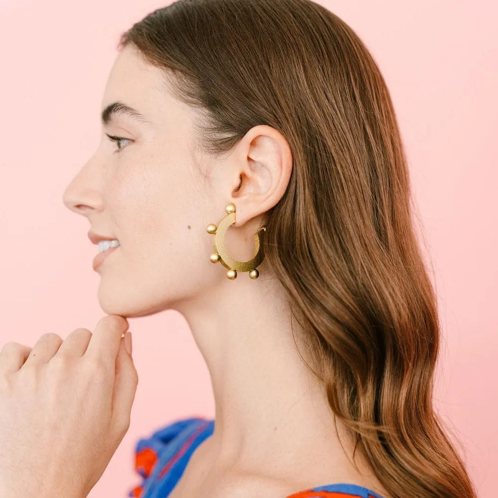 Gold Metallic Bead Hoops