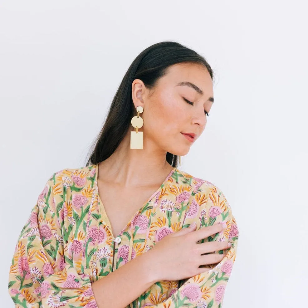 Gold Metallic Harbor Earrings