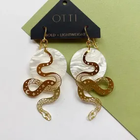 Gold Snake Earrings