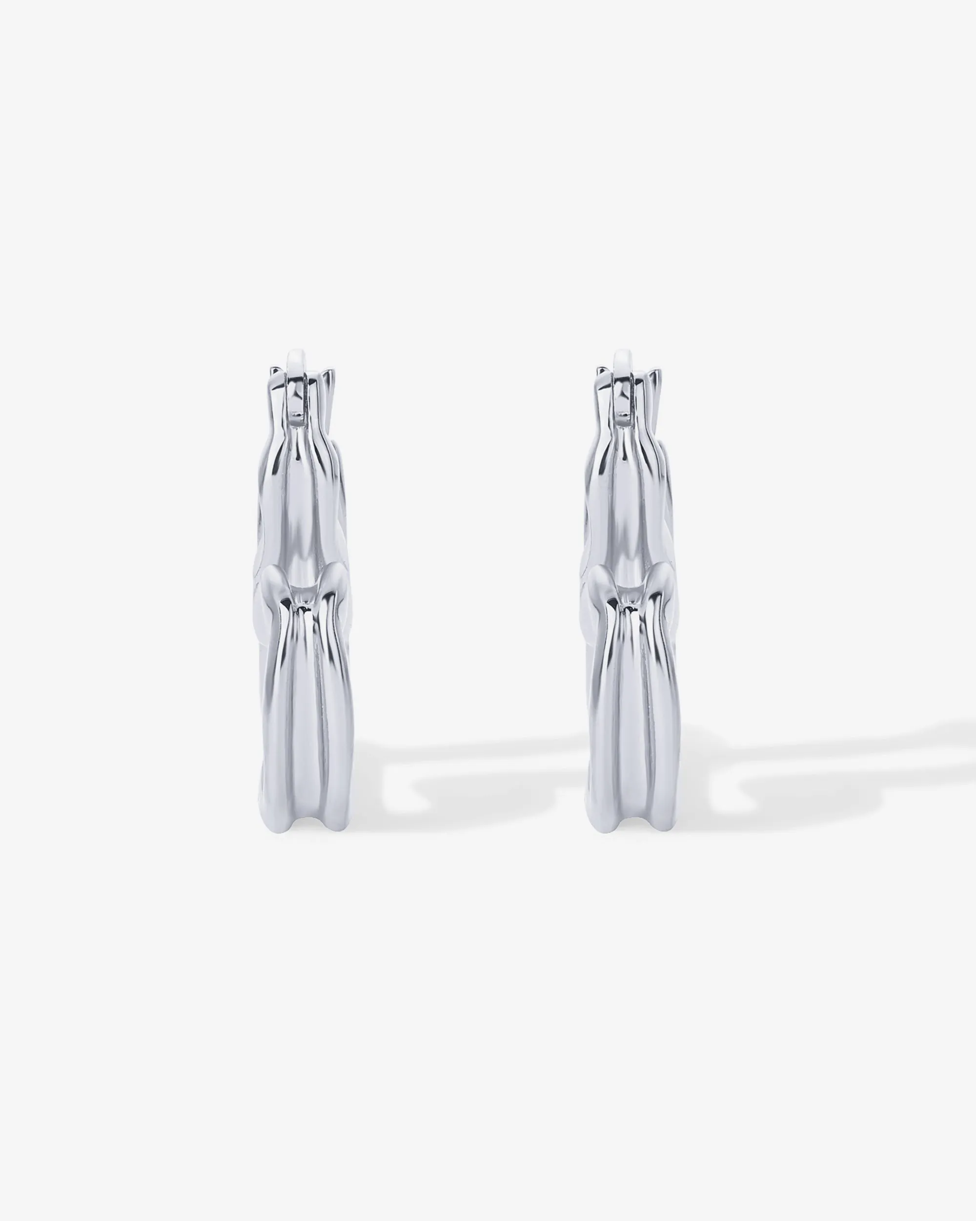 Graphic Heart Hoop Earrings