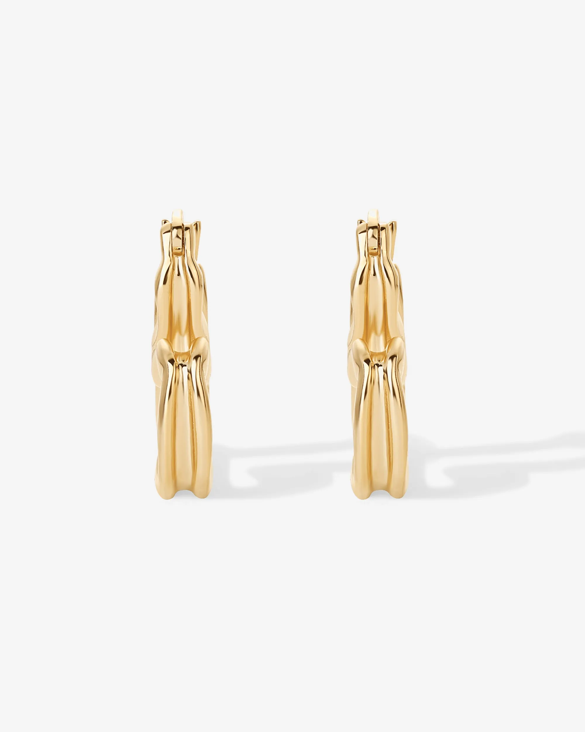Graphic Heart Hoop Earrings