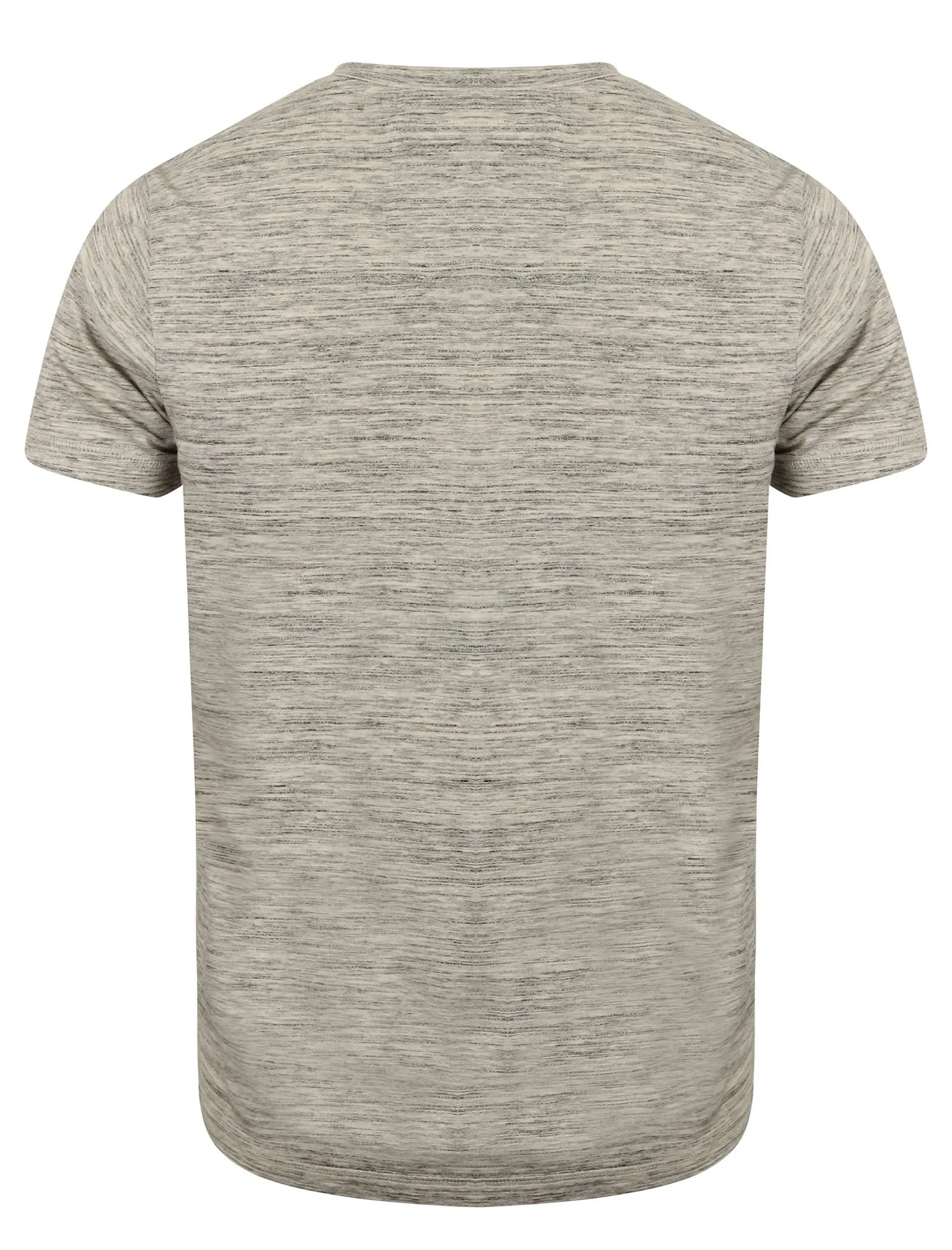 Greville Space Dye Henley T-Shirt in Ice Grey Marl / Raven Grey- Tokyo Laundry