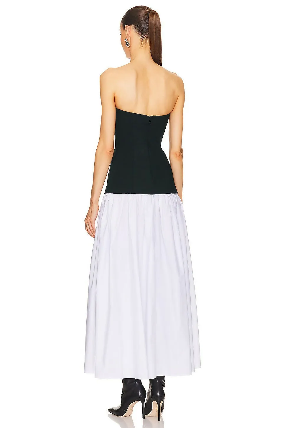 Helsa Faille Colorblock Midi Dress